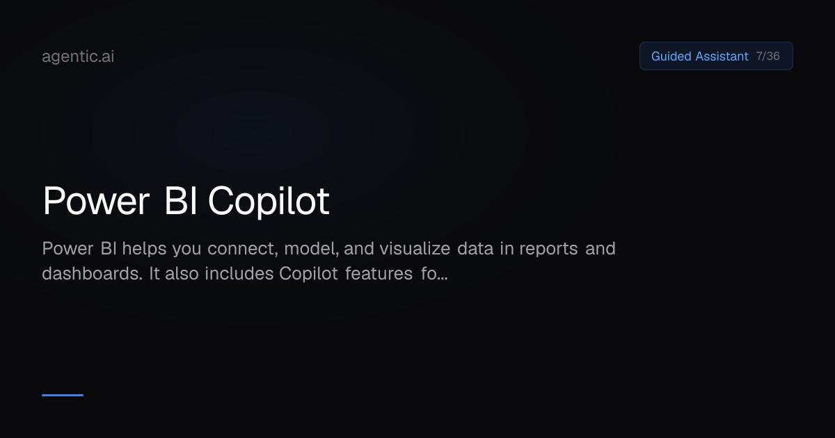 Power BI Copilot - Agentic AI Directory | Agentic.ai